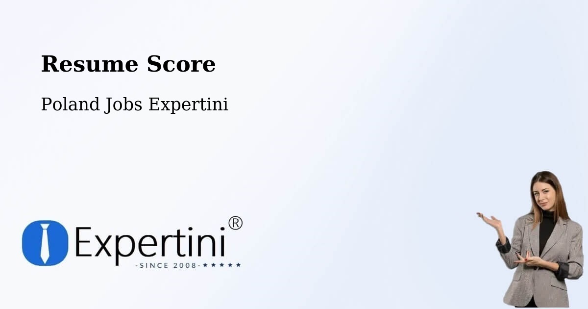 Resume Score & Job Description Match Tool – Osina - Poland Jobs Expertini